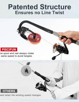 Piscifun Fishing Line Winder Spooler Machine Spinning Reel Spool Spooling Station System Automatic Spools Holder